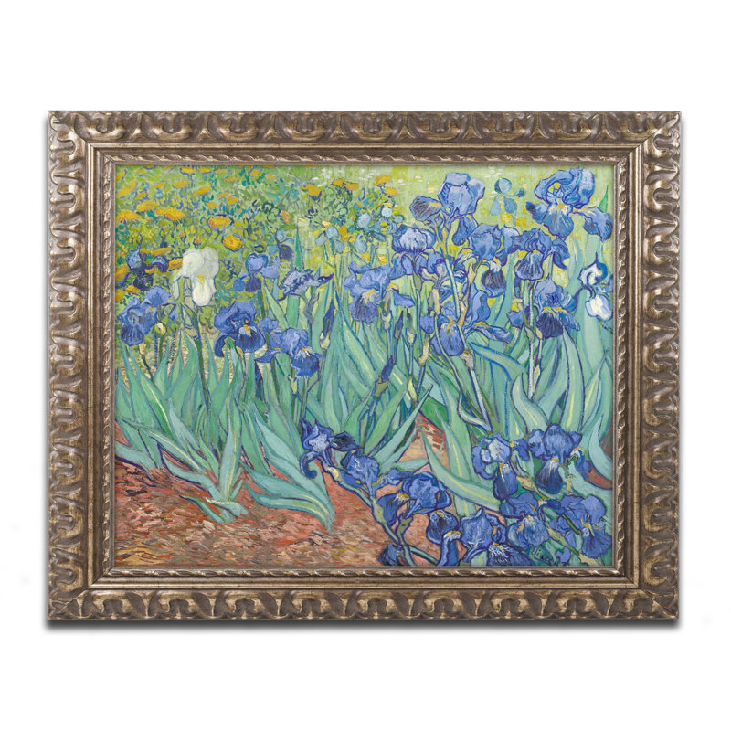 Trademark Art "Irises, 1889" by Vincent van Gogh Framed Painting Print